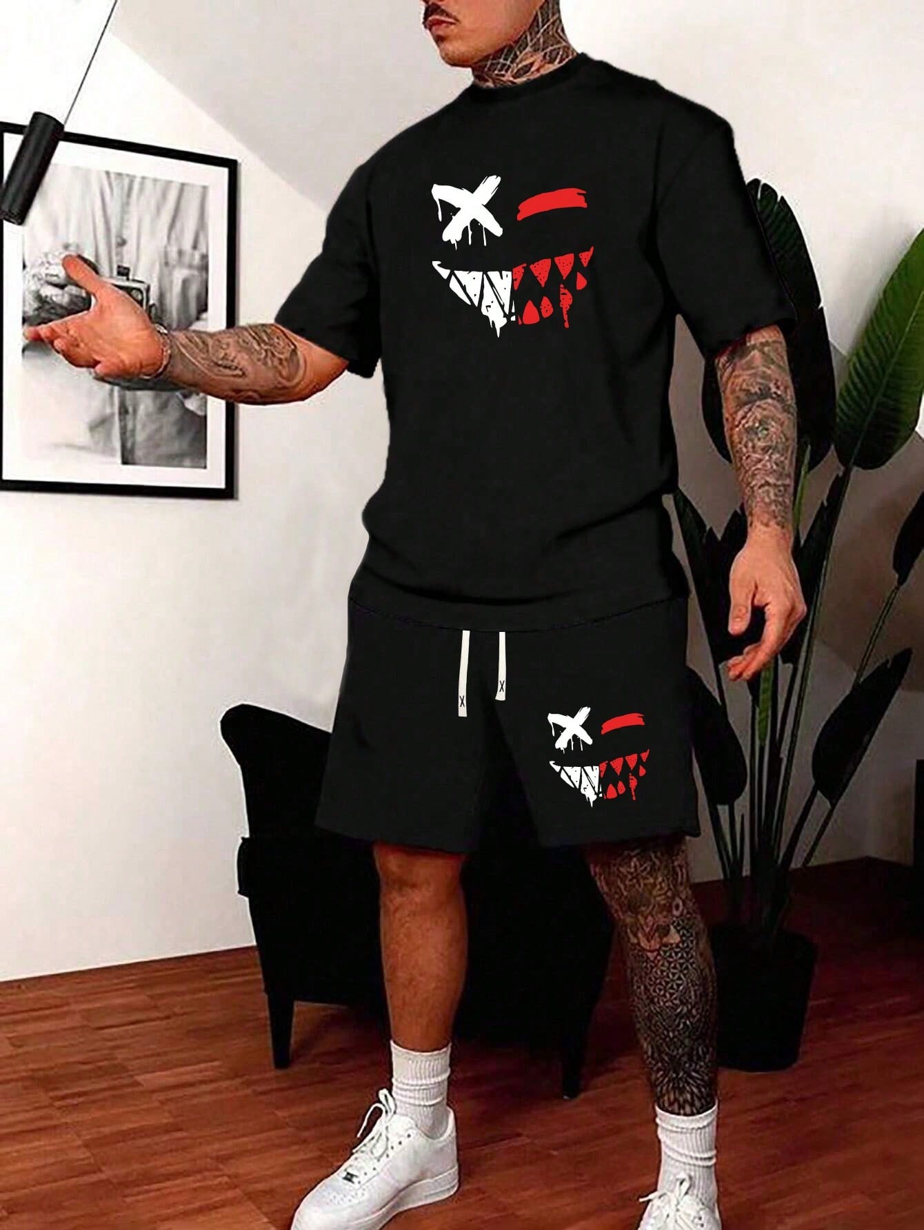 Running Gear For Men - Novo Conjunto de Camiseta e Shorts